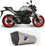 Terminale Di Scarico Senza Omologazione Suono Relevance Titanio Coppa Carbonio - Termignoni Compatibile Con Yamaha Mt-3 (2015-2020)