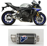 Terminale Di Scarico Senza Omologazione Suono Gp Carbonio - Termignoni Compatibile Con Yamaha R1 - M (2015-2020)