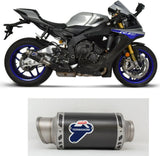 Terminale Di Scarico Senza Omologazione Suono Gp Carbonio - Termignoni Compatibile Con Yamaha R1 - M (2015-2020)