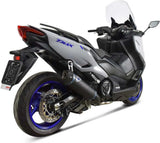 Impianto Di Scarico Completo Senza Omologazione Suono Titanio Nero Coppa Carbonio - Termignoni Compatibile Con Yamaha Xp 560 T-Max (2020)