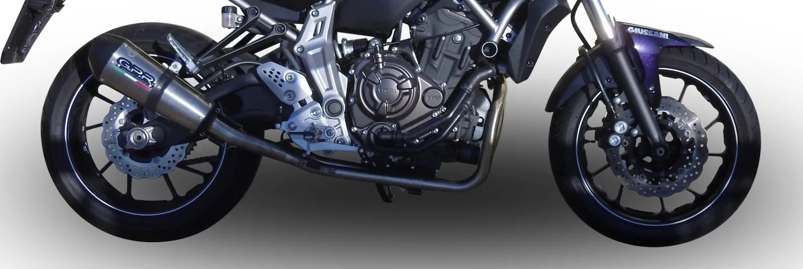 Impianto Di Scarico Completo Non Catalizzato E Con Omologazione Suono Gpe Anniversary Titanio - Gpr Compatibile Con Yamaha Mt-07 (2014-2016)