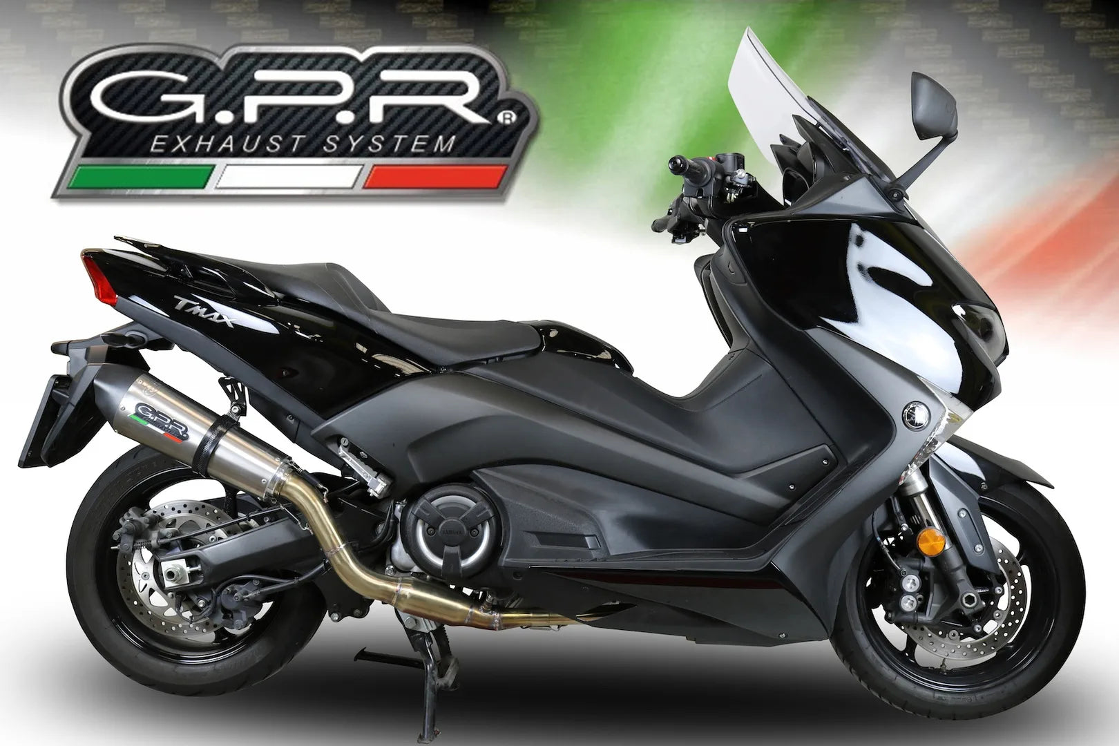 Impianto Di Scarico Completo Catalizzato E Con Omologazione Suono Gpe Anniversary Titanio - Gpr Compatibile Con Yamaha T-Max 530 (2012-2016)