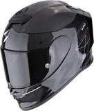 Casco Integrale Per Moto Scorpion Exo Exo-R1 Evo Carbon Air Carbon Fiber Nero Bianco Cynergy Taglia M