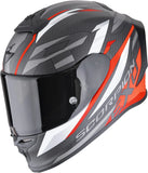 Casco Integrale Per Moto Scorpion Exo Exo-R1 Evo Carbon Air Carbon Fiber Nero Opaco Rosso Runner Taglia S