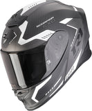 Casco Integrale Per Moto Scorpion Exo Exo-R1 Evo Carbon Air Carbon Fiber Nero Matto Argento Propel Taglia Xl