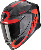 Full-Face Motorcycle Helmet Scorpion Exo Exo-R1 Evo Carbon Air Carbon Fiber Black Red Propel Size Xs