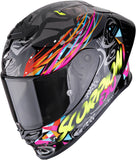 Full-Face Motorcycle Helmet Scorpion Exo Exo-R1 Evo Ii Air Ultra Tct Black Blue Pink Savage Size M