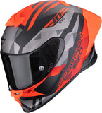 Casco Integrale Per Moto Scorpion Exo Exo-R1 Evo Ii Air Ultra Tct Nero Opaco Rosso Valere Taglia S