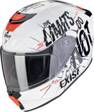 Casco Integrale Per Moto Scorpion Exo Exo-Jnr Air Polycarbonate Bianco Nero Boum Taglia L