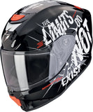 Casco Integrale Per Moto Scorpion Exo Exo-Jnr Air Polycarbonate Nero Bianco Boum Taglia M