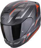 Casco Integrale Per Moto Scorpion Exo Exo-391 Polycarbonate Nero Opaco Rosso Aaxo Taglia S