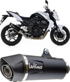Terminale Di Scarico Senza Omologazione Suono Nero Acciaio Fondello Carbonio - Leovince Compatibile Con Kawasaki Z 750 R (2011-2014)
