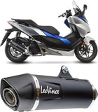 Impianto Di Scarico Completo Non Catalizzato E Senza Omologazione Suono Lv One Evo Acciaio Nero Fondello Carbonio - Leovince Compatibile Con Yamaha Tracer 900 (2017-2020)