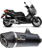 Impianto Di Scarico Completo Non Catalizzato E Senza Omologazione Suono Nero Acciaio Fondello Carbonio - Leovince Compatibile Con Yamaha X-Max 125 (2018-2020)