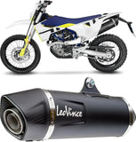 Terminale Di Scarico Senza Omologazione Suono Nero Acciaio Fondello Carbonio - Leovince Compatibile Con Husqvarna 701 Enduro - Lr (2021-2024)