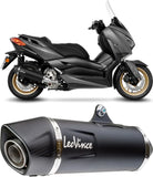 Terminale Di Scarico Senza Omologazione Suono Nero Acciaio Fondello Carbonio - Leovince Compatibile Con Yamaha X-Max 300 (2021-2024)