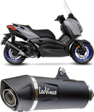 Impianto Di Scarico Completo Non Catalizzato E Senza Omologazione Suono Nero Acciaio Fondello Carbonio - Leovince Compatibile Con Yamaha X-Max 125 (2021-2024)