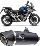 Terminale Di Scarico Senza Omologazione Suono Nero Acciaio Fondello Carbonio - Leovince Compatibile Con Triumph Tiger 1200 Gt Rally (2025-2026)