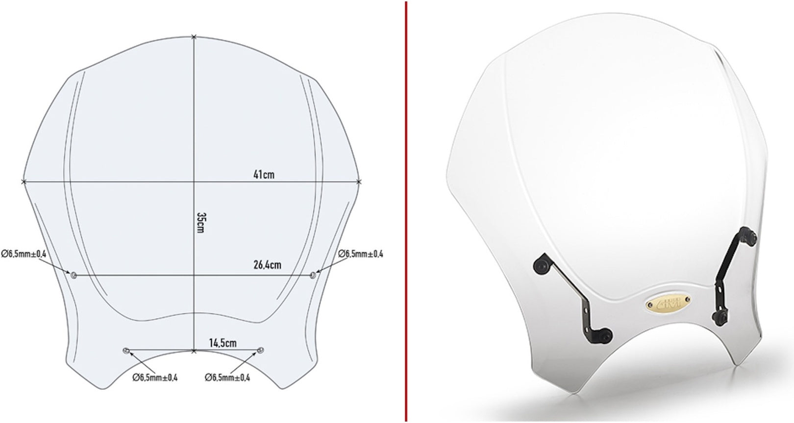 Universal Transparent Wind-Screen - Givi Compatible With Moto Guzzi V7 850 Stone - Special (2021-2024)