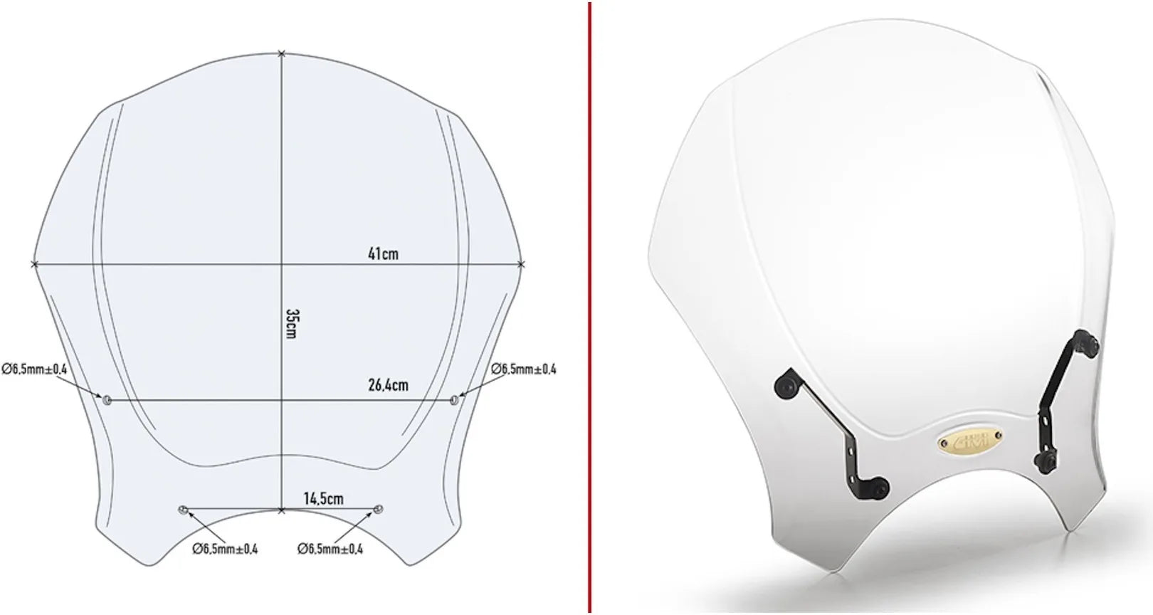 Cupolino Universale Trasparente - Givi Compatibile Con Triumph Trident 660 (2021-2024)