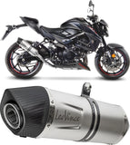 Terminale Di Scarico Senza Omologazione Suono Lv One Evo Acciaio Fondello Carbonio - Leovince Compatibile Con Suzuki Gsx-S 750 - Z Abs A2 (2019-2020)
