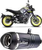 Complete Exhaust System Without Catalytic Converter And Without Sound Certification Gp Corsa Evo Carbon Fiber - Leovince Compatible With Yamaha Mt-03 (2016-2017)
