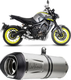 Impianto Di Scarico Completo Non Catalizzato E Senza Omologazione Suono Lv One Evo Acciaio Full Nero Fondello Carbonio - Leovince Compatibile Con Yamaha Yp 530 T-Max Abs Sx (2017-2019)
