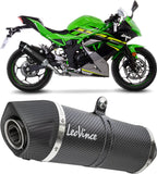 Exhaust Tip Without Sound Certification Lv One Evo Carbon Fiber Carbon Fiber End Cap - Leovince Compatible With Kawasaki Z 125 (2019-2024)
