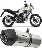 Terminale Di Scarico Senza Omologazione Suono Lv One Evo Acciaio Fondello Carbonio - Leovince Compatibile Con Honda Cb 500 Hornet (2024-2026)