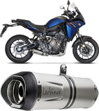 Impianto Di Scarico Completo Non Catalizzato E Senza Omologazione Suono Lv One Evo Acciaio Fondello Carbonio - Leovince Compatibile Con Yamaha Tracer 7 (2020-2024)