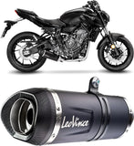 Impianto Di Scarico Completo Non Catalizzato E Senza Omologazione Suono Lv One Evo Acciaio Nero Fondello Carbonio - Leovince Compatibile Con Yamaha Xsr 700 (2021-2024)