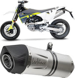 Terminale Di Scarico Senza Omologazione Suono Lv One Evo Acciaio Fondello Carbonio - Leovince Compatibile Con Husqvarna 701 Supermoto (2021-2024)
