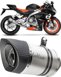 Impianto Di Scarico Completo Non Catalizzato E Senza Omologazione Suono Lv Pro Acciaio Fondello Carbonio - Leovince Compatibile Con Aprilia Tuono 660 (2021-2024)