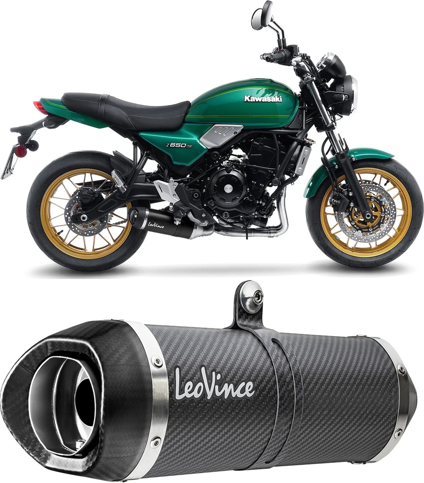 Impianto Di Scarico Completo Non Catalizzato E Senza Omologazione Suono Lv One Evo Carbonio Fondello Carbonio - Leovince Compatibile Con Kawasaki Ninja 650 (2021-2026)