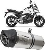 Terminale Di Scarico Senza Omologazione Suono Lv One Evo Acciaio Fondello Carbonio - Leovince Compatibile Con Honda Nc 750 X (2021-2024)