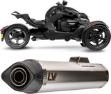 Terminale Di Scarico Senza Omologazione Suono Lv One Evo Acciaio Fondello Carbonio - Leovince Compatibile Con Can Am Ryker 600 Sport - Rally (2019-2024)