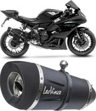 Impianto Di Scarico Completo Non Catalizzato E Senza Omologazione Suono Factory S Acciaio Nero Fondello Carbonio - Leovince Compatibile Con Yamaha Yzf-R7 700 (2021-2024)