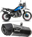 Exhaust Tip Without Sound Certification Lv One Evo Steel Black Carbon Fiber End Cap - Leovince Compatible With Cfmoto 800 Mt-X (2025-2026)