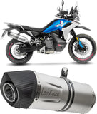 Terminale Di Scarico Senza Omologazione Suono Lv One Evo Acciaio Fondello Carbonio - Leovince Compatibile Con Ktm 790 Adventure - R (2023-2024)