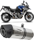 Terminale Di Scarico Senza Omologazione Suono Lv One Evo Acciaio Fondello Carbonio - Leovince Compatibile Con Triumph Tiger 1200 Gt Pro (2025-2026)