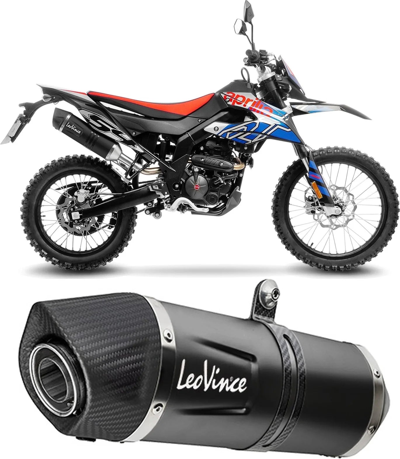 Terminale Di Scarico Senza Omologazione Suono Lv One Evo Acciaio Nero Fondello Carbonio - Leovince Compatibile Con Aprilia Sx 125 (2021-2024)