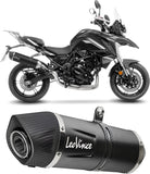 Terminale Di Scarico Senza Omologazione Suono Lv One Evo Acciaio Nero Fondello Carbonio - Leovince Compatibile Con Benelli Trk 702 - X (2023-2024)