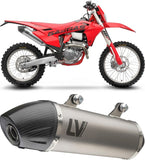 Exhaust Tip Without Sound Certification Lv-X Evo Stainless Steel Carbon Fiber End Cap - Leovince Compatible With Husqvarna Fe 250 (2024-2025)