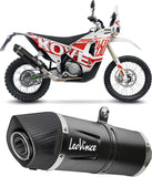 Terminale Di Scarico Senza Omologazione Suono Lv One Evo Acciaio Nero Fondello Carbonio - Leovince Compatibile Con Kove Moto 450 Rally (2023-2024)