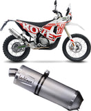 Terminale Di Scarico Senza Omologazione Suono Lv One Evo Acciaio Fondello Carbonio - Leovince Compatibile Con Kove Moto 450 Rally (2023-2024)
