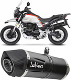 Terminale Di Scarico Senza Omologazione Suono Lv One Evo Acciaio Nero Fondello Carbonio - Leovince Compatibile Con Moto Guzzi V85 Tt (2019-2023)