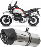 Terminale Di Scarico Senza Omologazione Suono Lv One Evo Acciaio Fondello Carbonio - Leovince Compatibile Con Moto Guzzi V85 Tt (2024-2026)