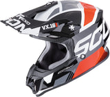 Casco Off-Road Per Moto Scorpion Exo Vx-16 Evo Air Polycarbonate Nero Rosso Analog Taglia Xs