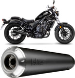 Terminale Di Scarico Senza Omologazione Suono Classic Racer Acciaio Nero Fondello Acciaio - Leovince Compatibile Con Honda Cmx 300 Rebel (2017-2024)