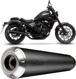 Terminale Di Scarico Senza Omologazione Suono Classic Racer Acciaio Nero Fondello Acciaio - Leovince Compatibile Con Honda Cmx 1100 Rebel (2021-2024)